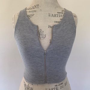 Zip up tank top
